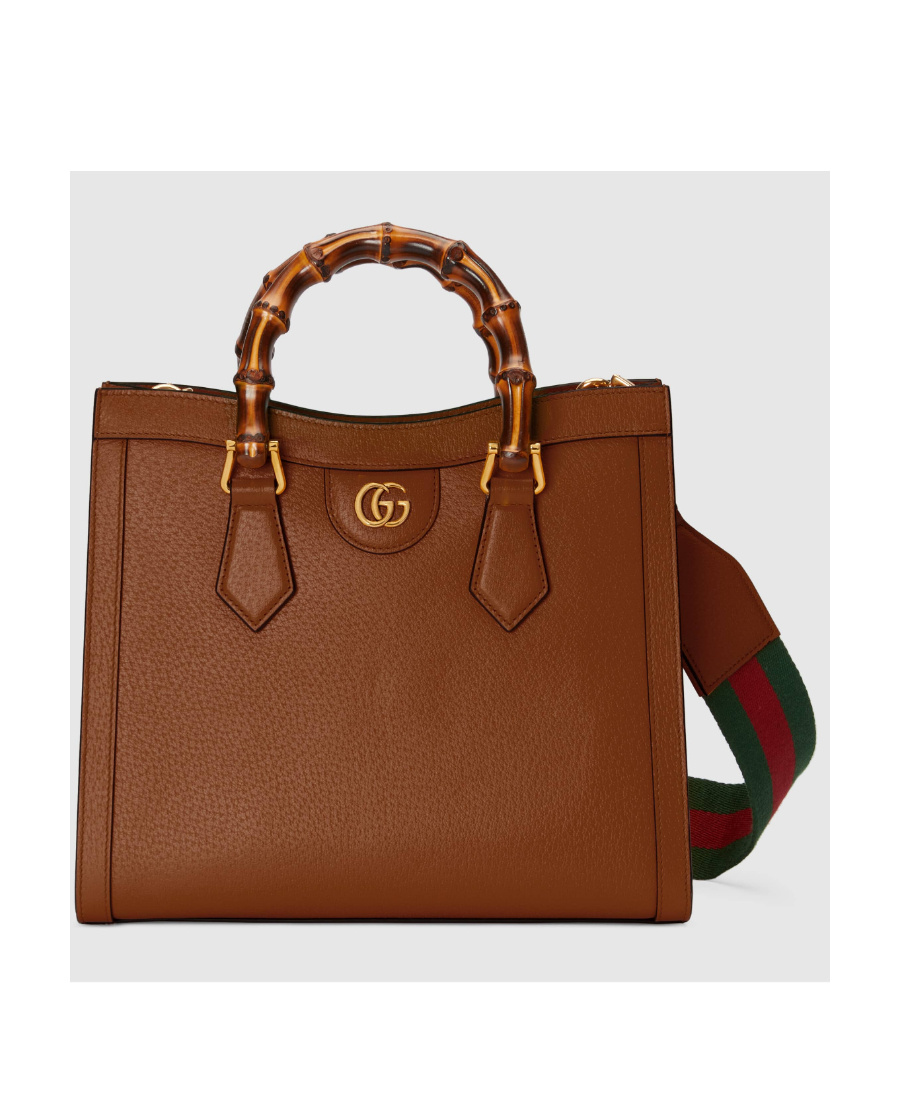 Gucci Diana Bamboo Handle Shopping Bag In Brown