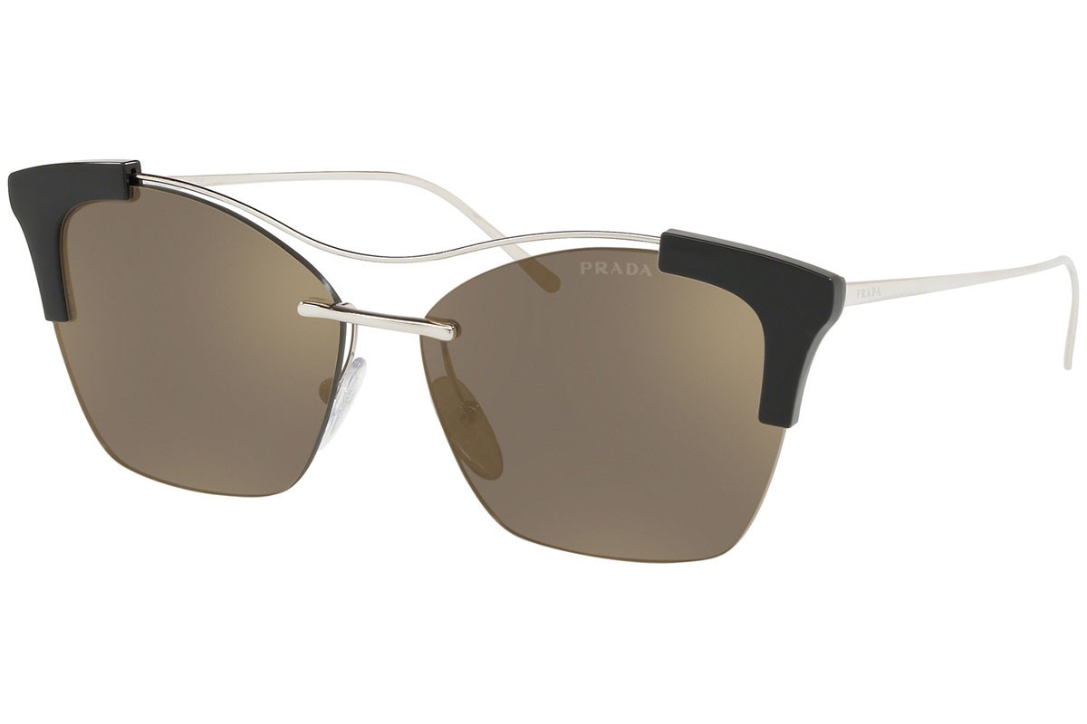 Prada Logo Sunglasses In Gray