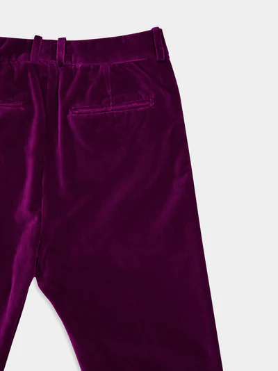 Tom Ford Belt Ring Trousers In Purple