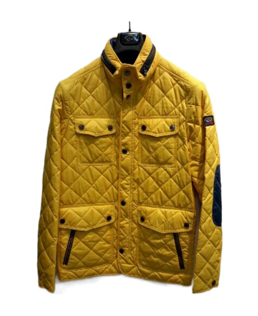 Shop Paul & Shark High-necked Quilted Casual Jacket In Brown