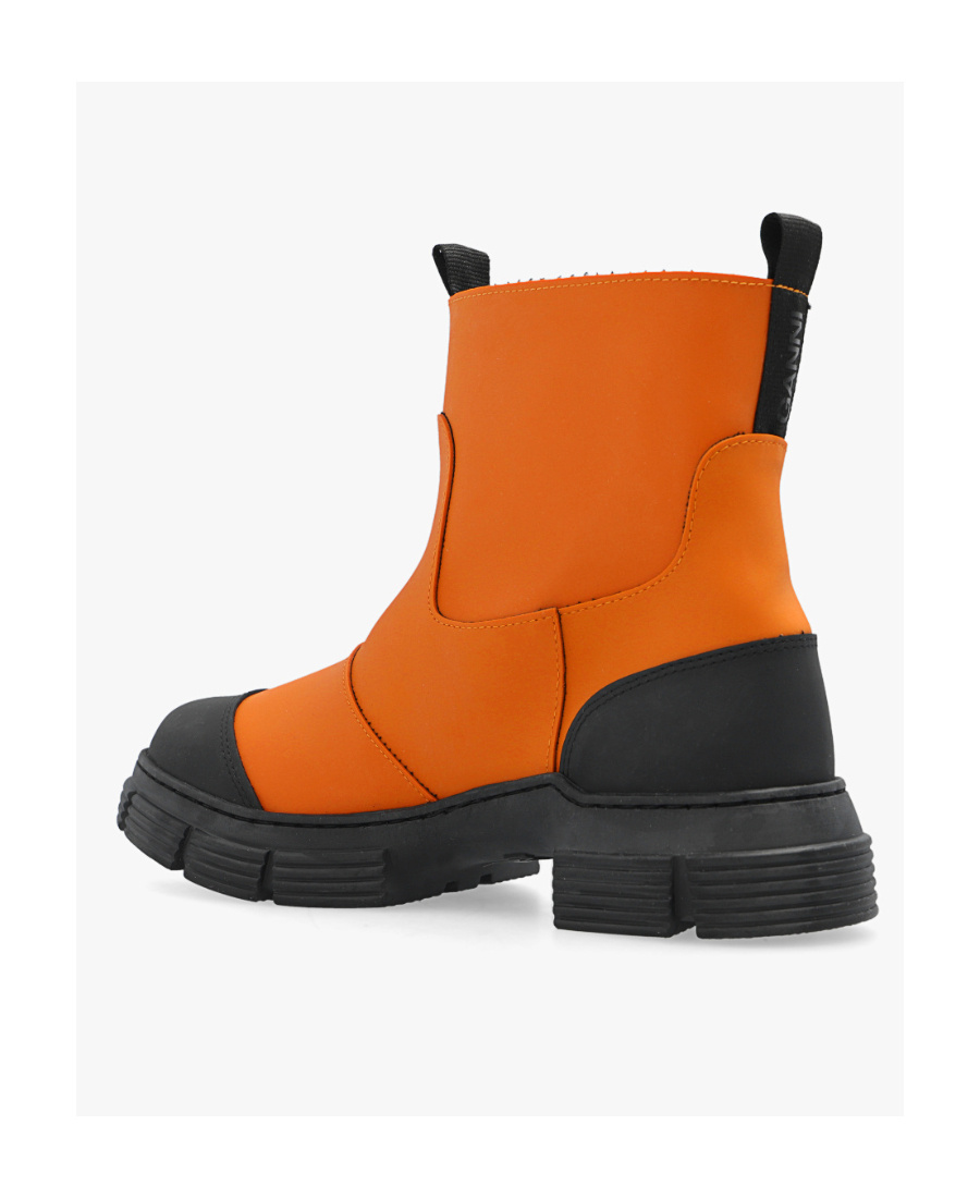 Ganni 55mm Chunky Slip-on Boots In Orange