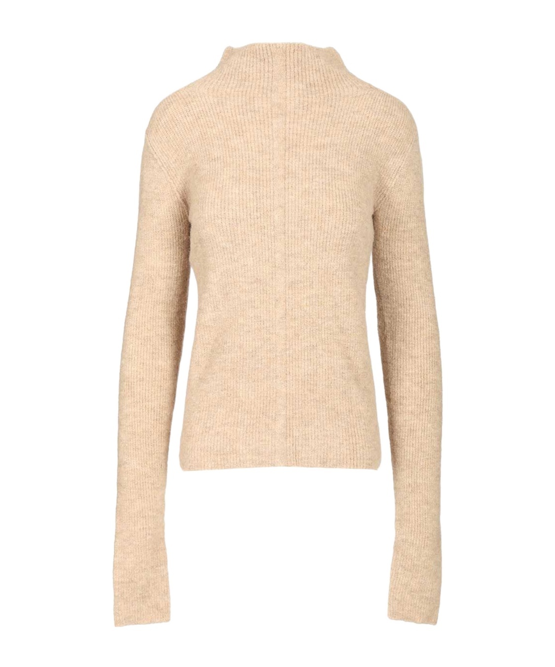Rick Owens Headon Double Lupetto In Alpaca Soft Knitwear Beige In Brown