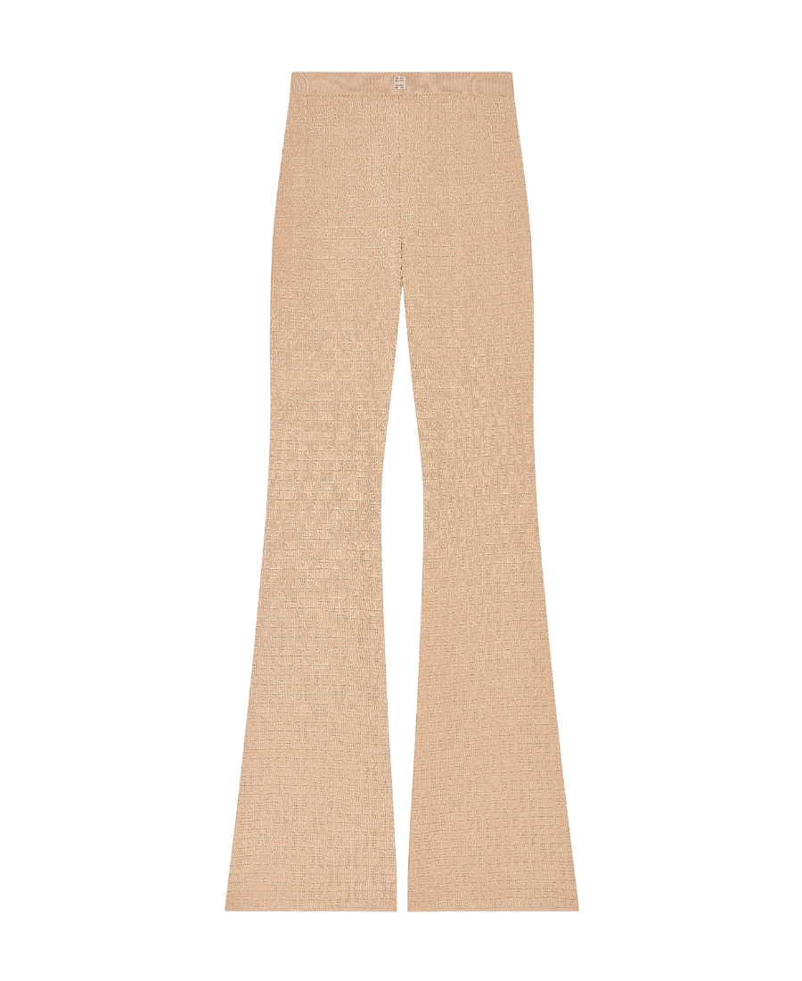 Givenchy Women's Flare Pants In 4g Mini Jacquard In Brown