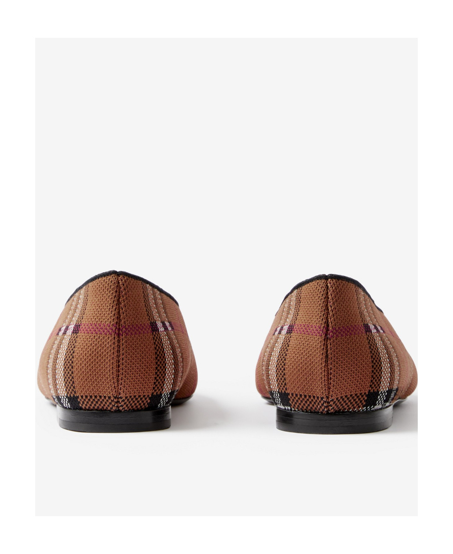Burberry Vintage-check Pointed-toe Ballerina Shoes In Brown