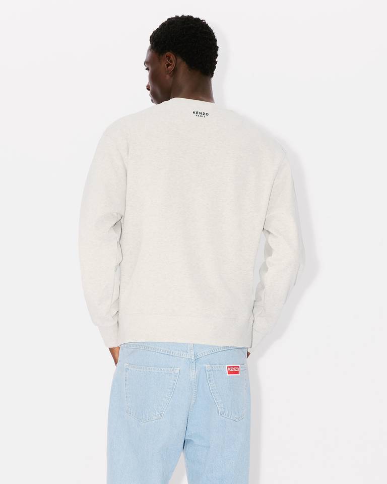 Kenzo 'lucky Tiger Crest' Embroidered Classic Sweatshirt In White