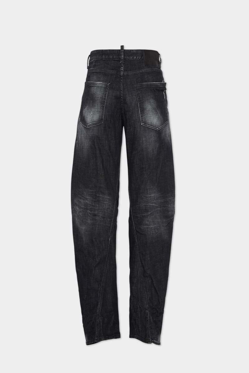 Dsquared2 Washed Tapered Jeans In Black