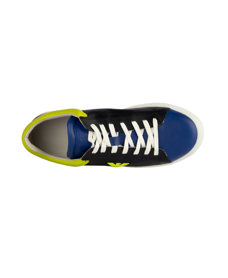 Emporio Armani Tie Casual Sports Shoes In Black