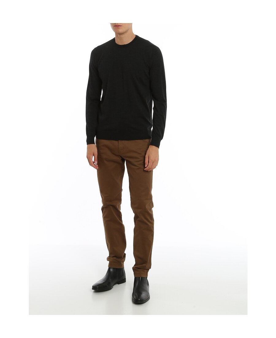 Drumohr Merino Wool Sweater In Black