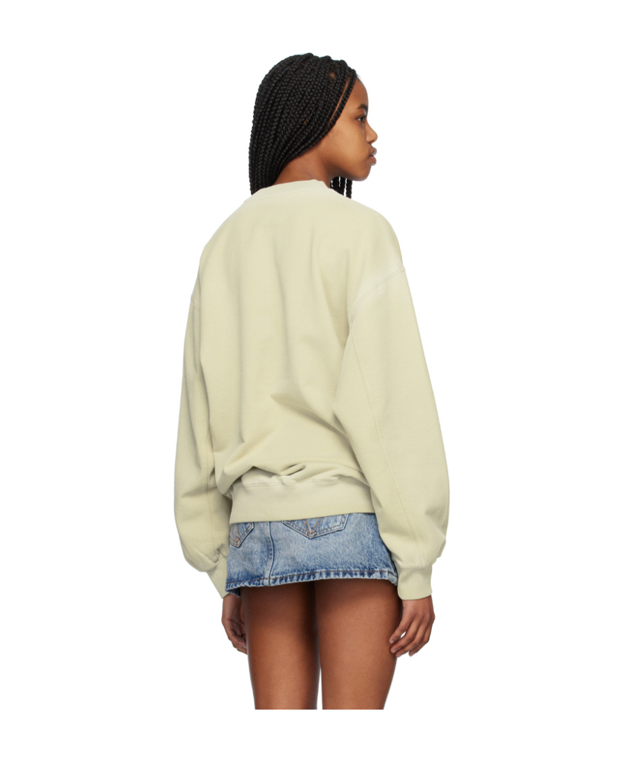 We11 Done Beige Heart Choker Sweatshirt In Nude