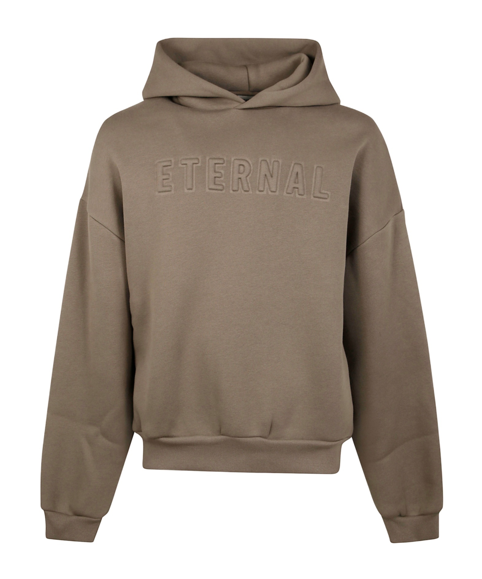 Fear Of God Beige Cotton Eternal Sweatshirt With Embossed Logo In Brown