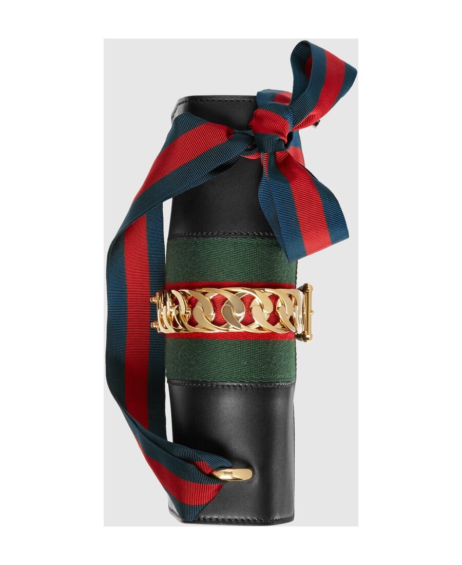 Gucci Sylvie Series Small Shoulder Backpack In Black