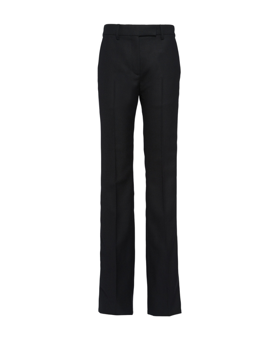 Prada Welt Pocket Wool Dress Trousers In Black