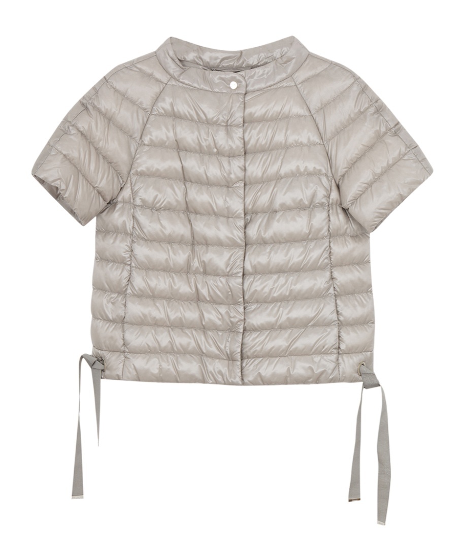 Shop Herno Short-sleeve Puffer Jacket In Nude