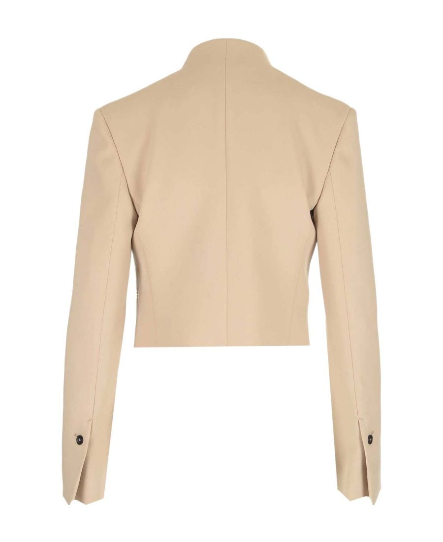 Ferragamo Asymmetric Fitted Blazer In Nude