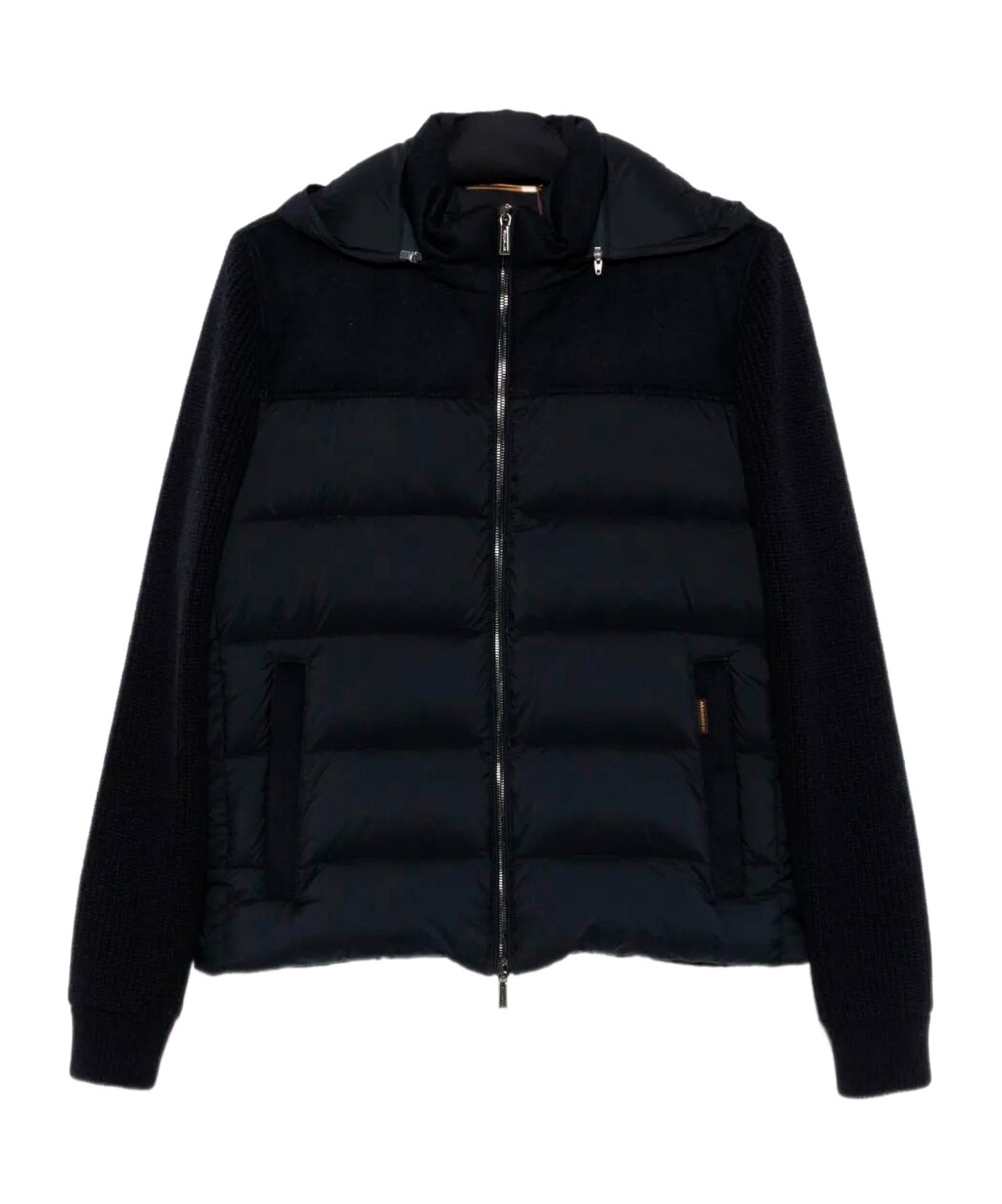 Moorer Zipped Padded Jacket In Black