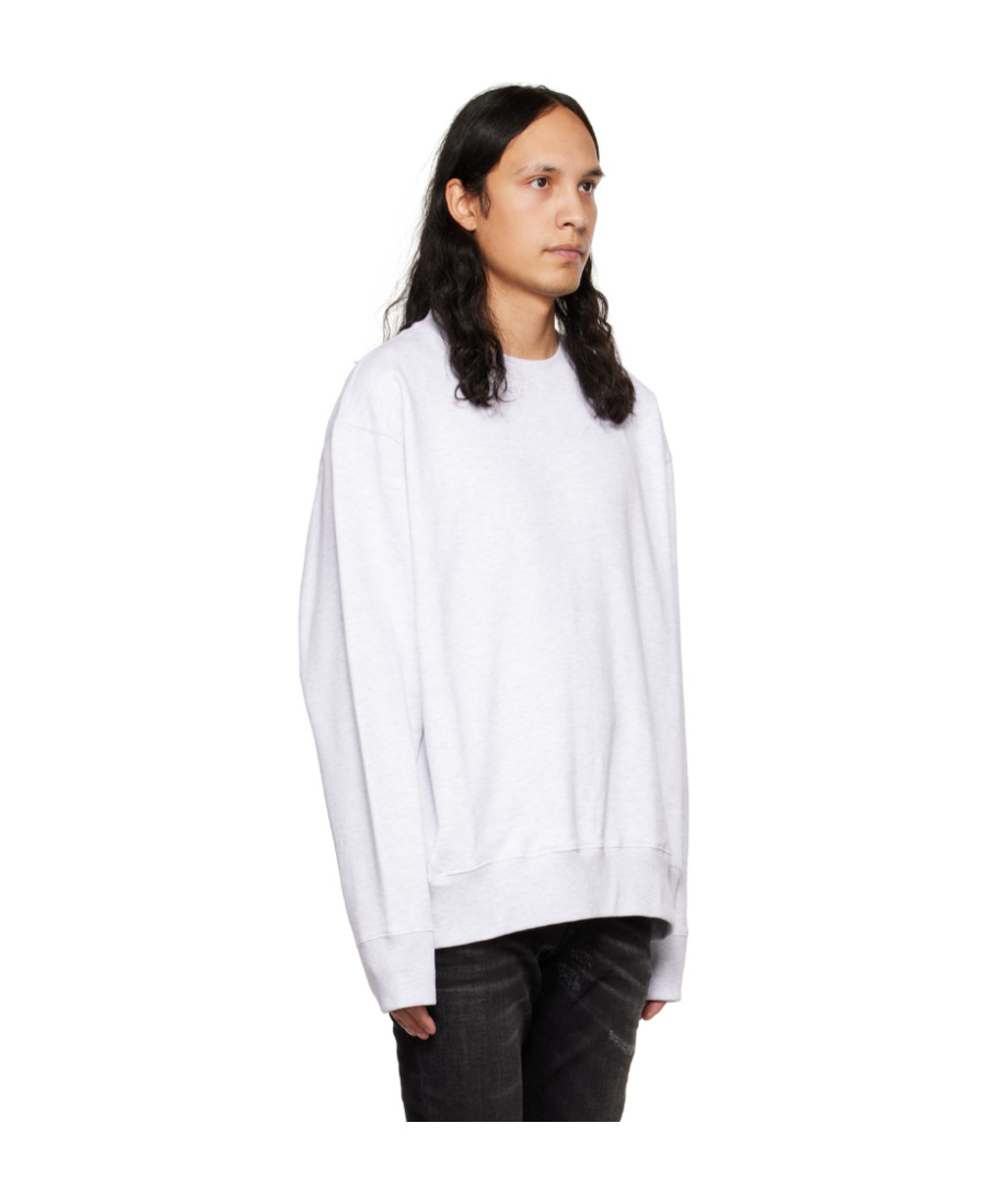 We11 Done Round Neck Hoodie In White