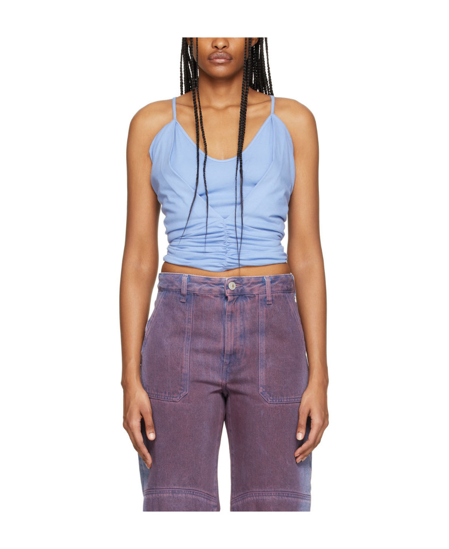 Attico Blue Niki Tank In Multicolor