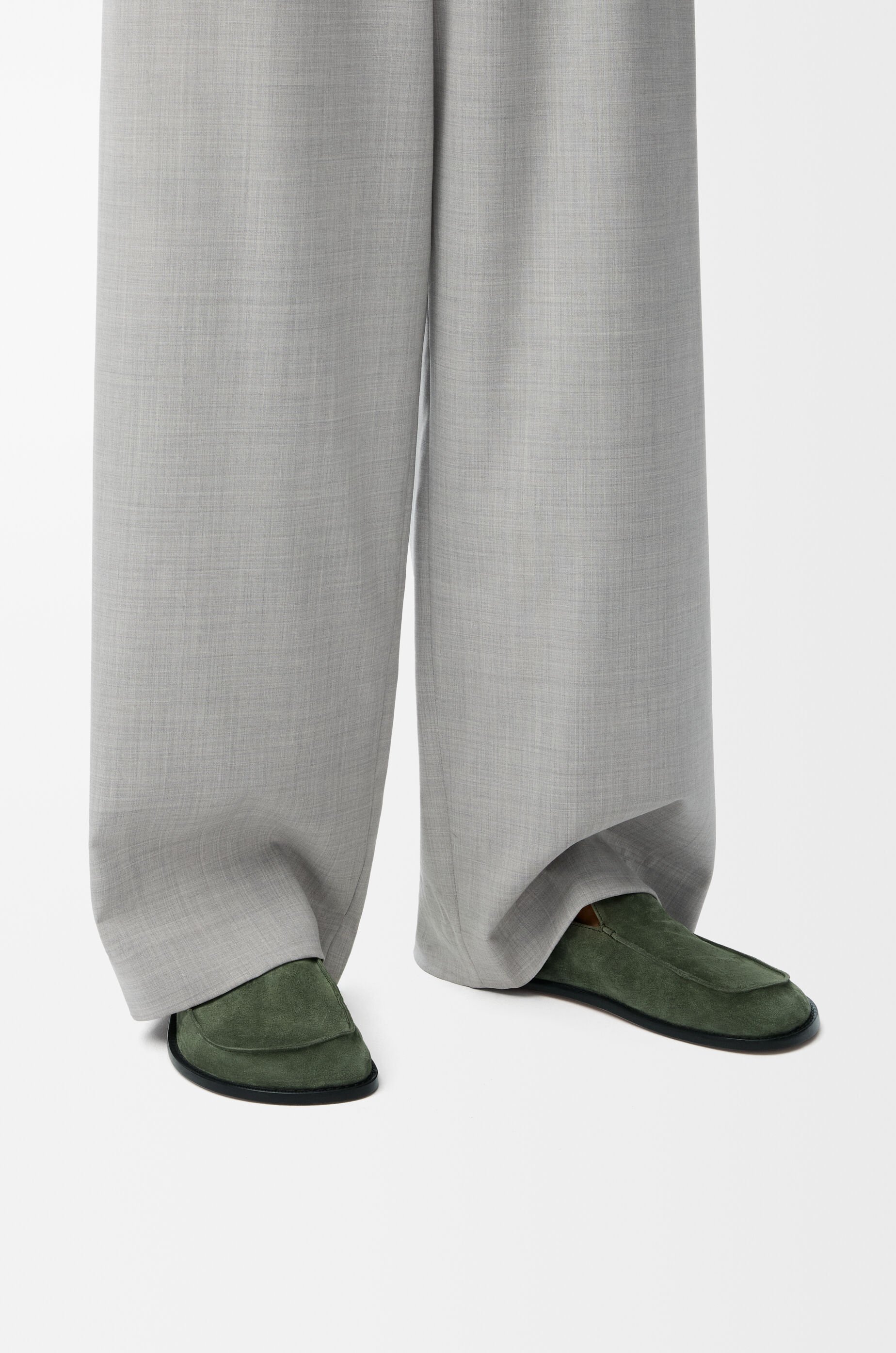 Loewe Flex Loafer In Suede In Gray