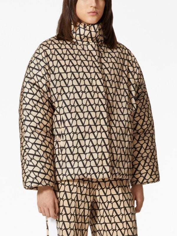 VALENTINO TOILE ICONOGRAPHE NYLON DOWN JACKET