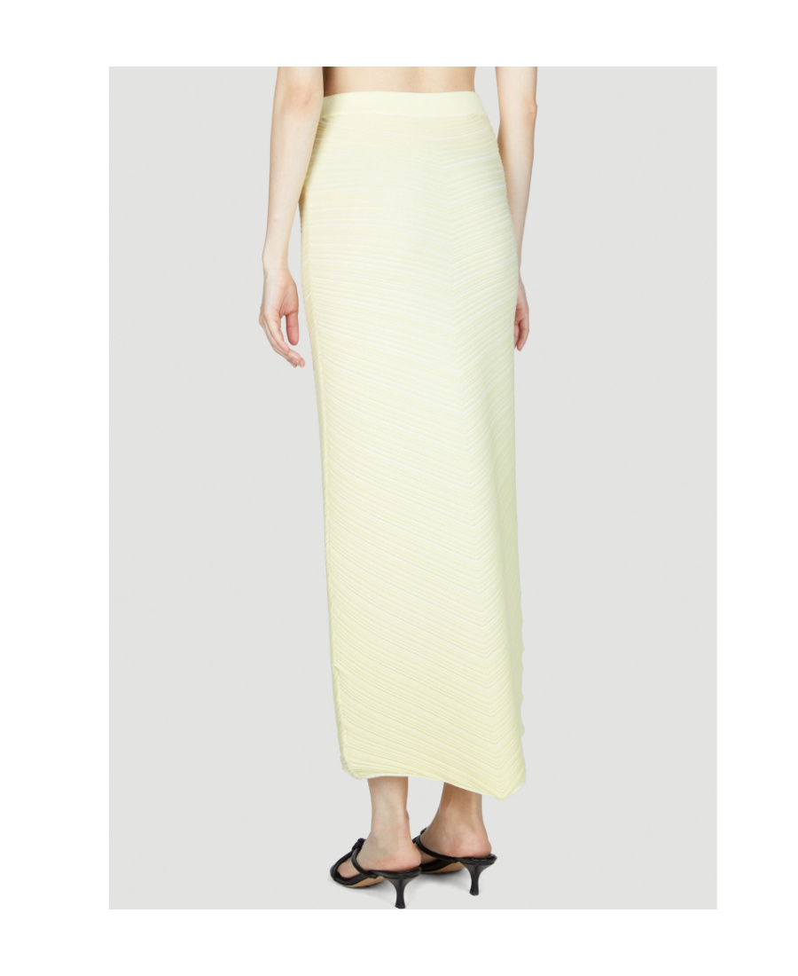 Bottega Veneta Knitted Medium-length Skirt In White