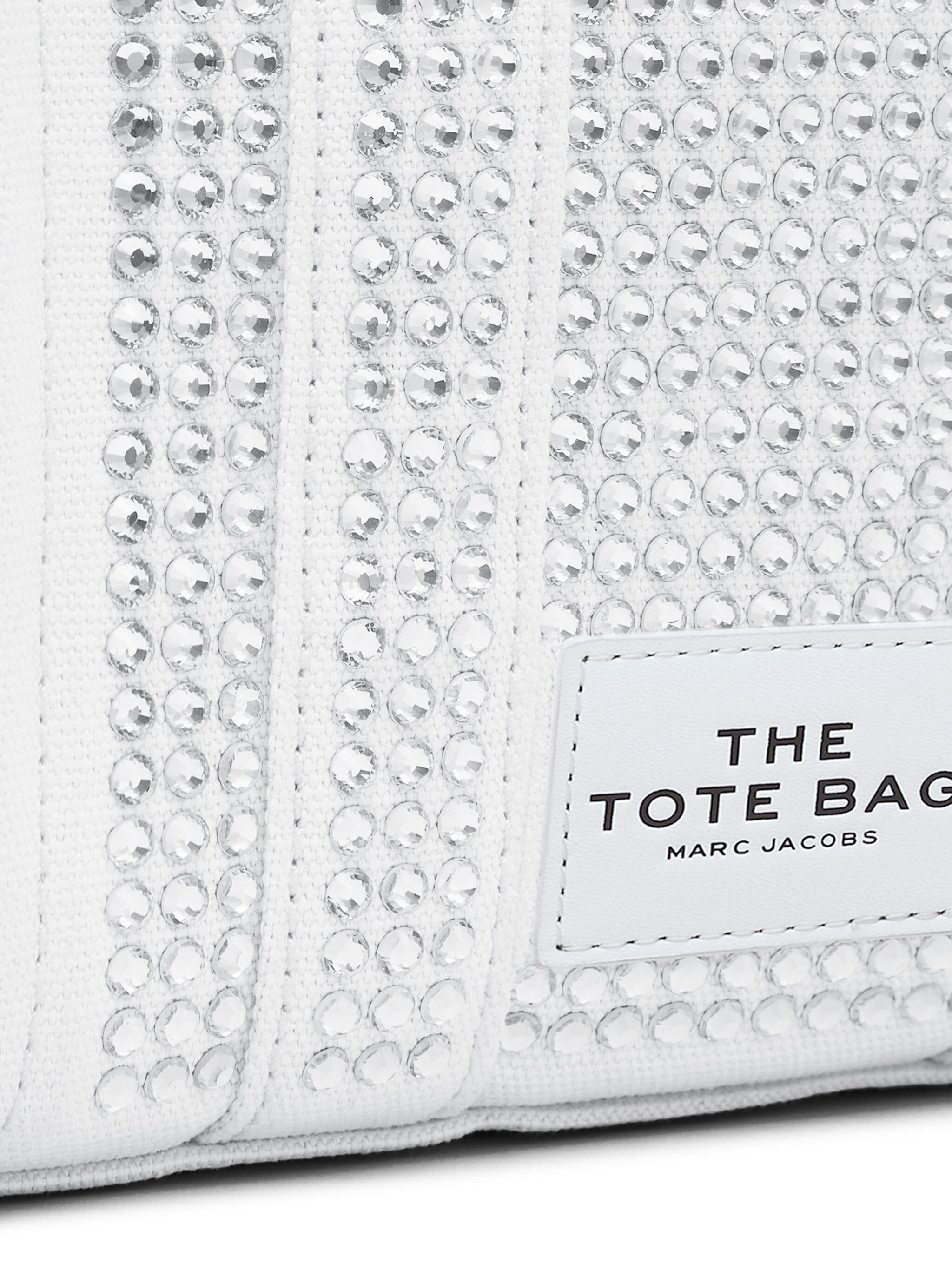 Marc Jacobs Women's The Crystal Canvas Small Tote Bag In White