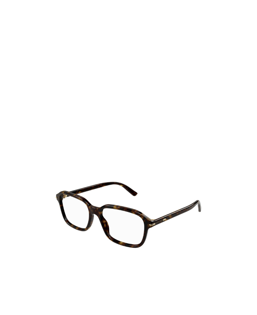 Gucci Tortoiseshell-effect Rectangle-frame Glasses In Black