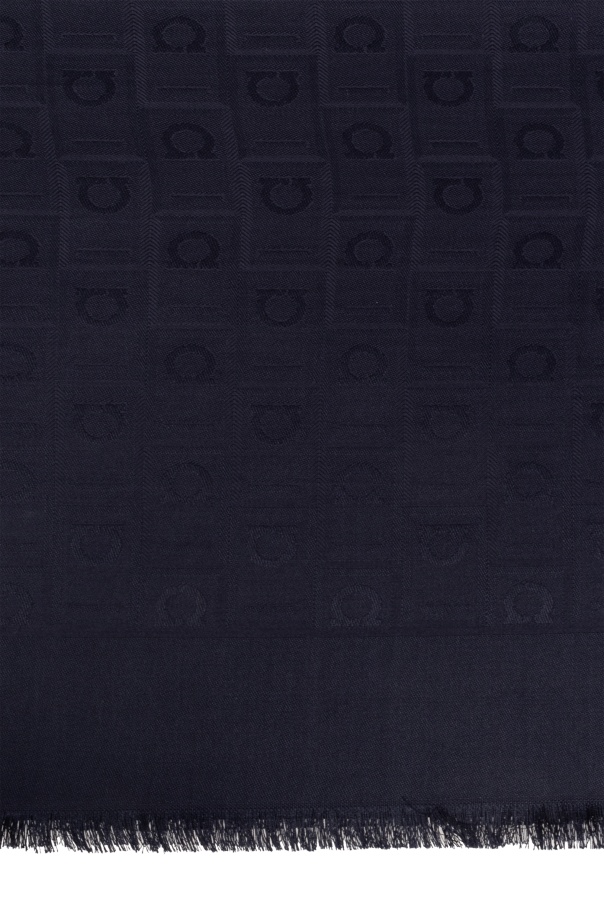 Ferragamo Logo Scarf In Black