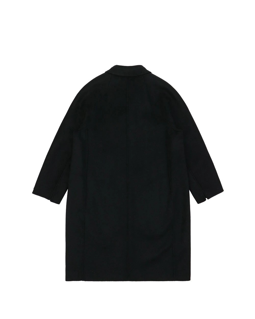 Max Mara Logo Coat In Black