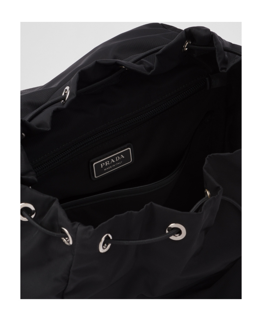 Prada Re-nylon And Brushed Leather Backpack In Black