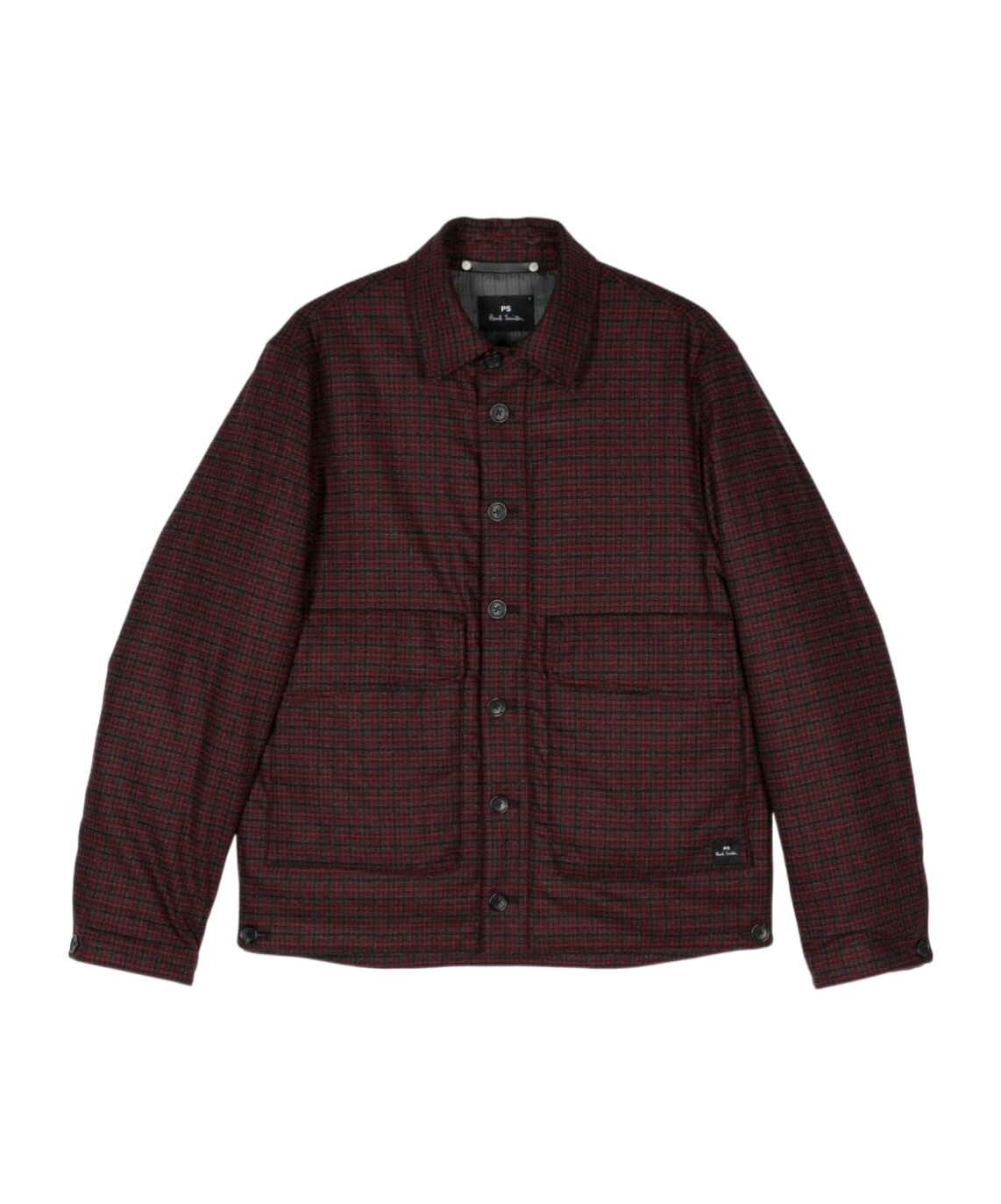 Ps By Paul Smith Plaid-check Jacket In Black