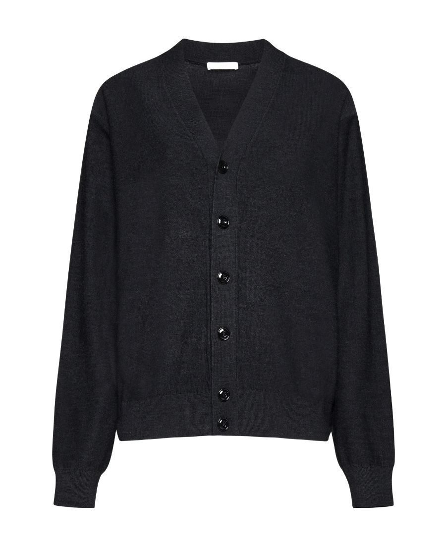 Lemaire Relaxed Twisted Cardigan S In Gray