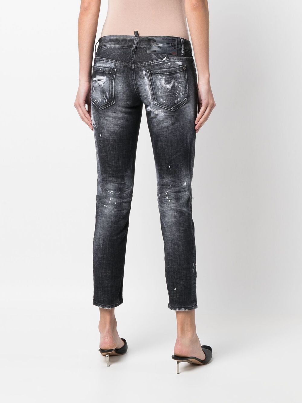 Dsquared2 Jennifer Cropped Skinny Jeans In Black