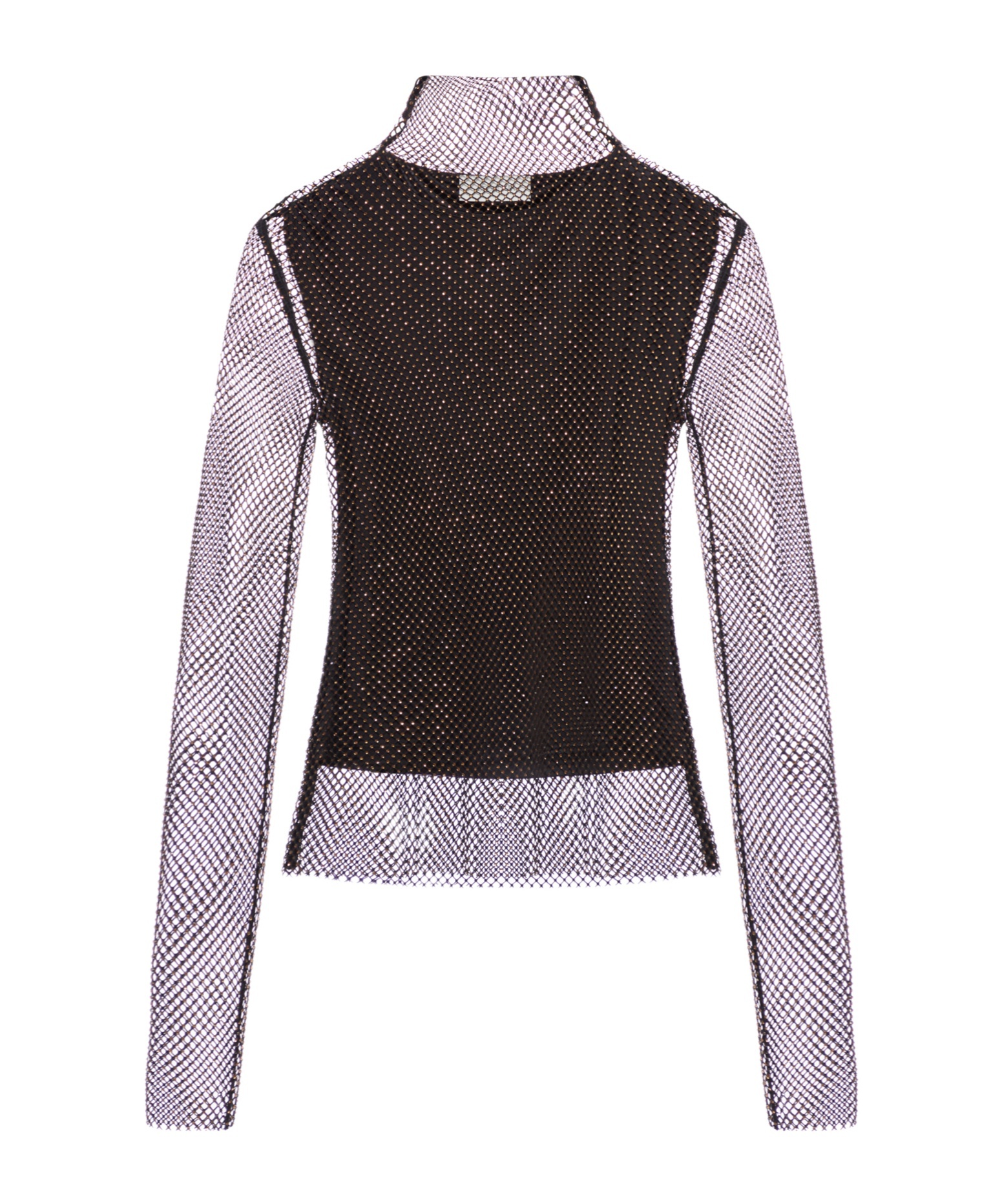 Sportmax Valdai Embellished Fishnet Crop Top