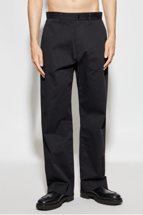 Casablanca Logo Patch Casual Pants In Black