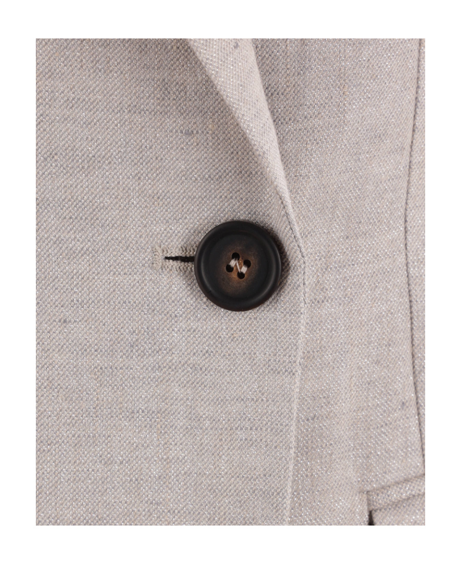 Brunello Cucinelli Metallic-threading Sleeveless Blazer In Nude