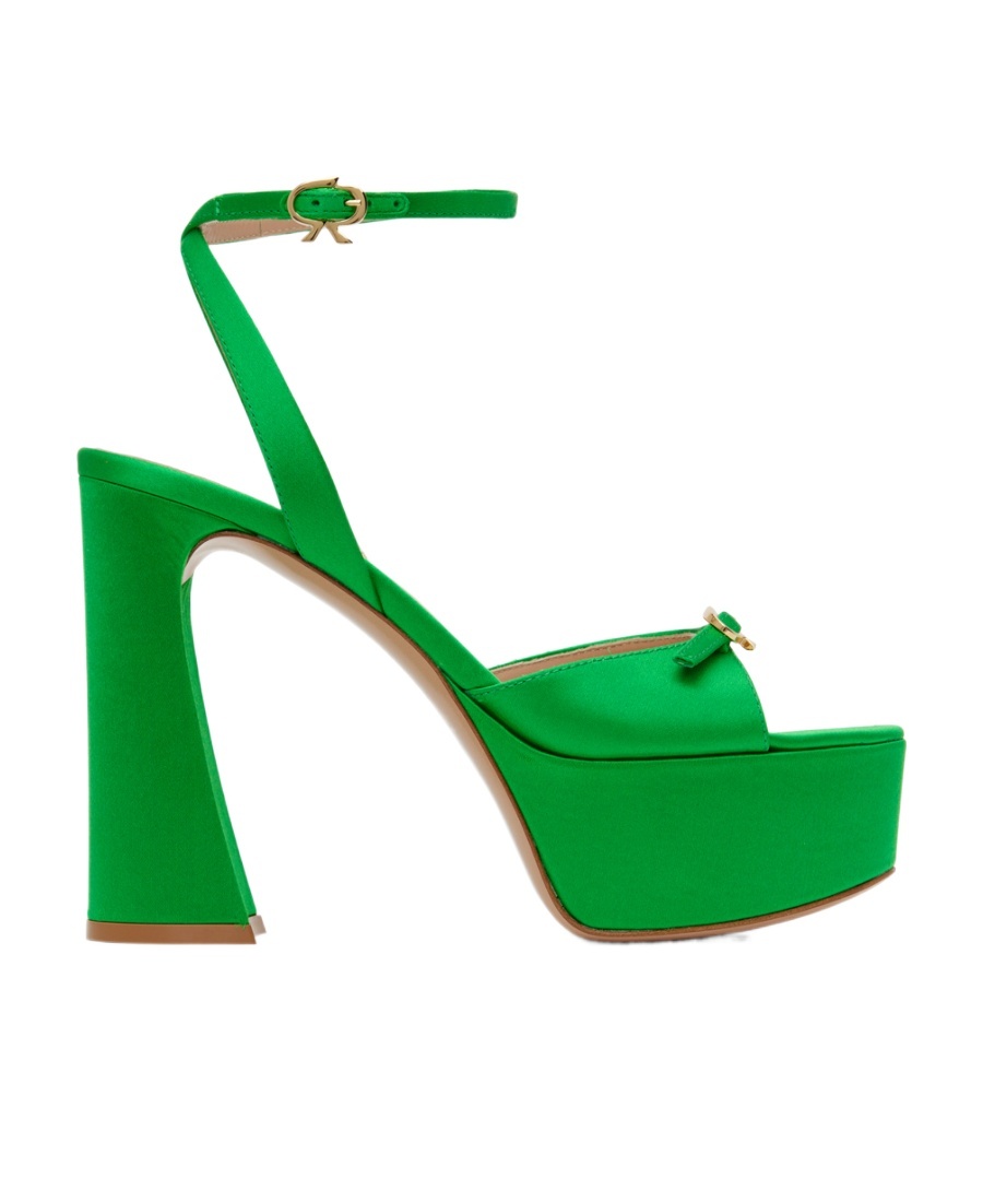 Gianvito Rossi Maddy Green Sandals With Platform In Green