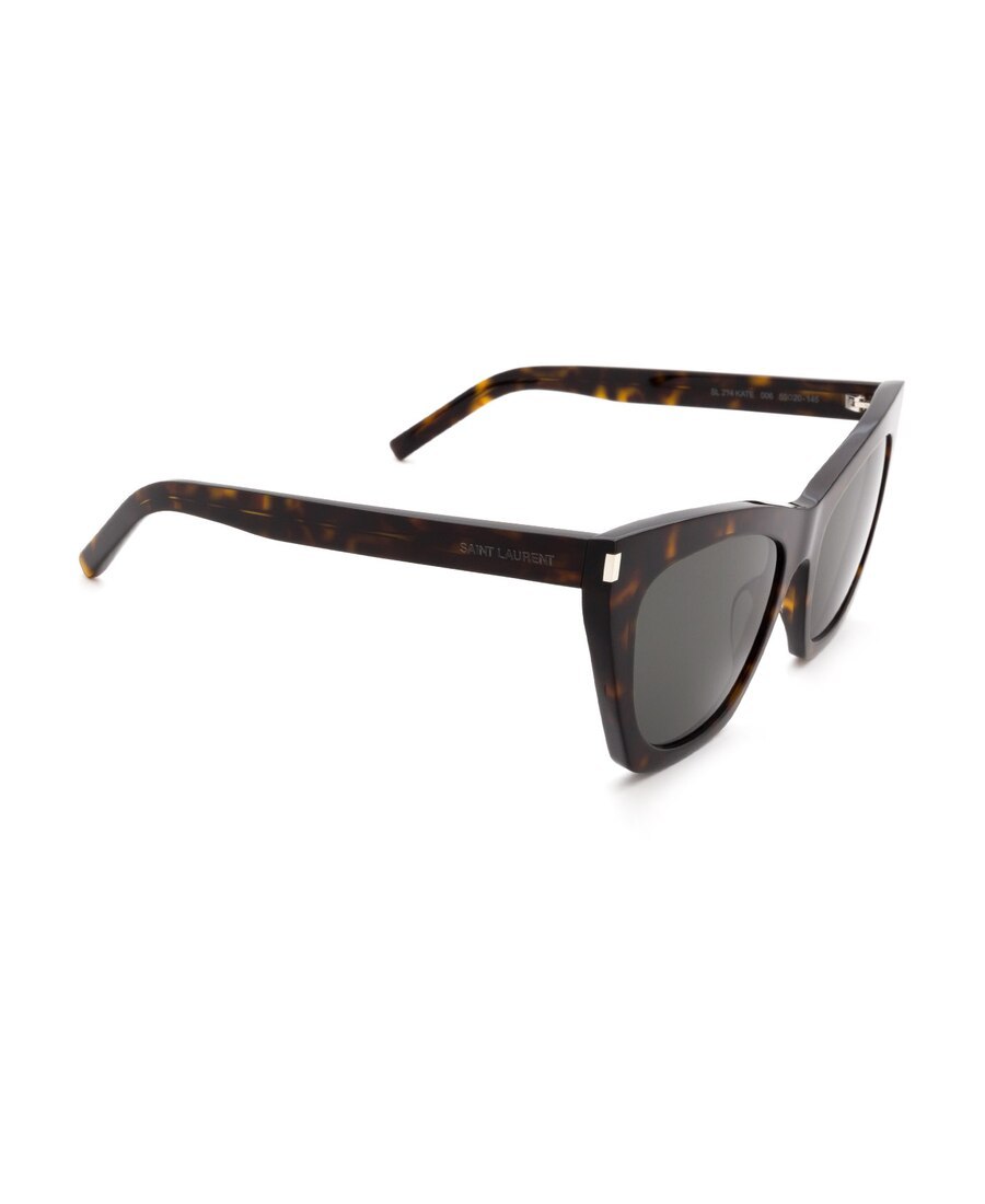 Saint Laurent Cat-eye Tortoiseshell Sunglasses In Gray