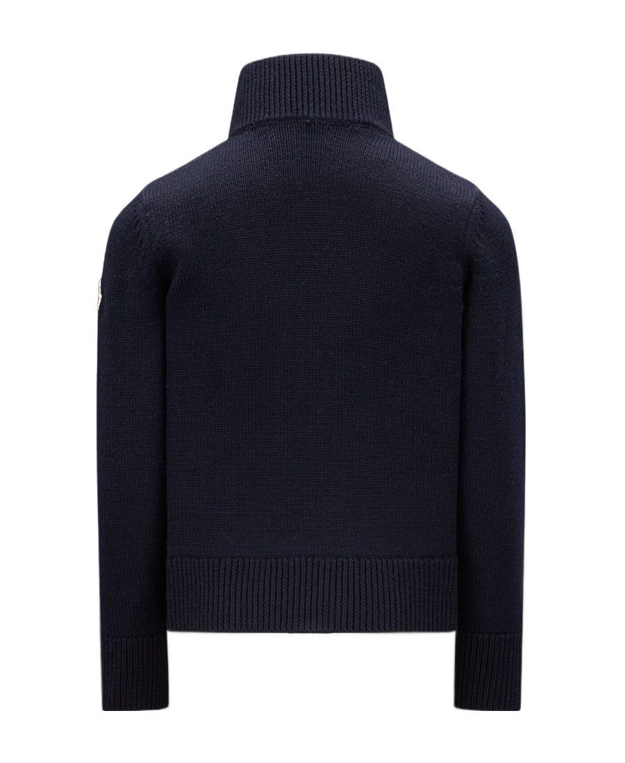 Moncler Logo-intarsia Padded Jacket In Black