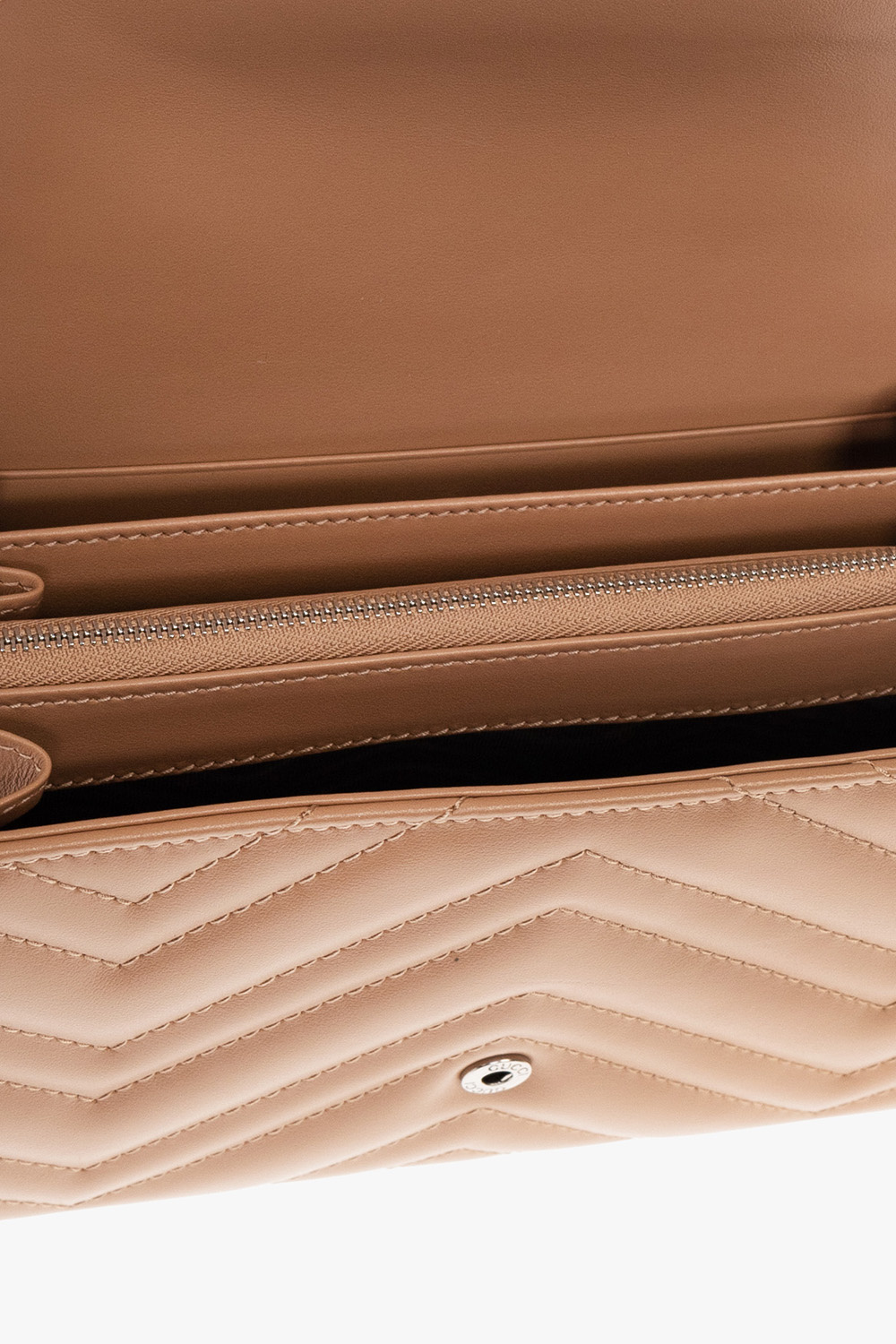 Gucci Marmont Leather Mini Bag In Nude