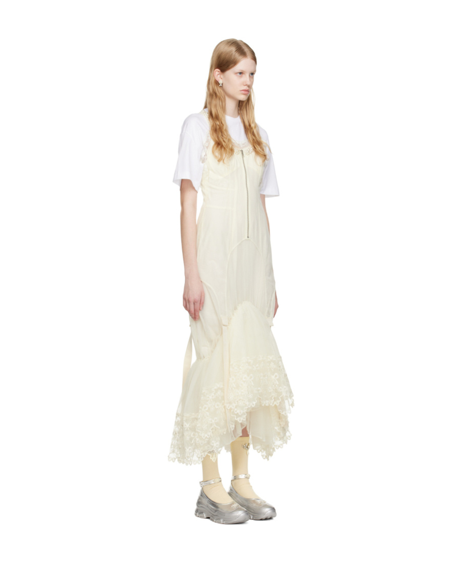 Simone Rocha A Zipper-fitting Extra-long Dress In White