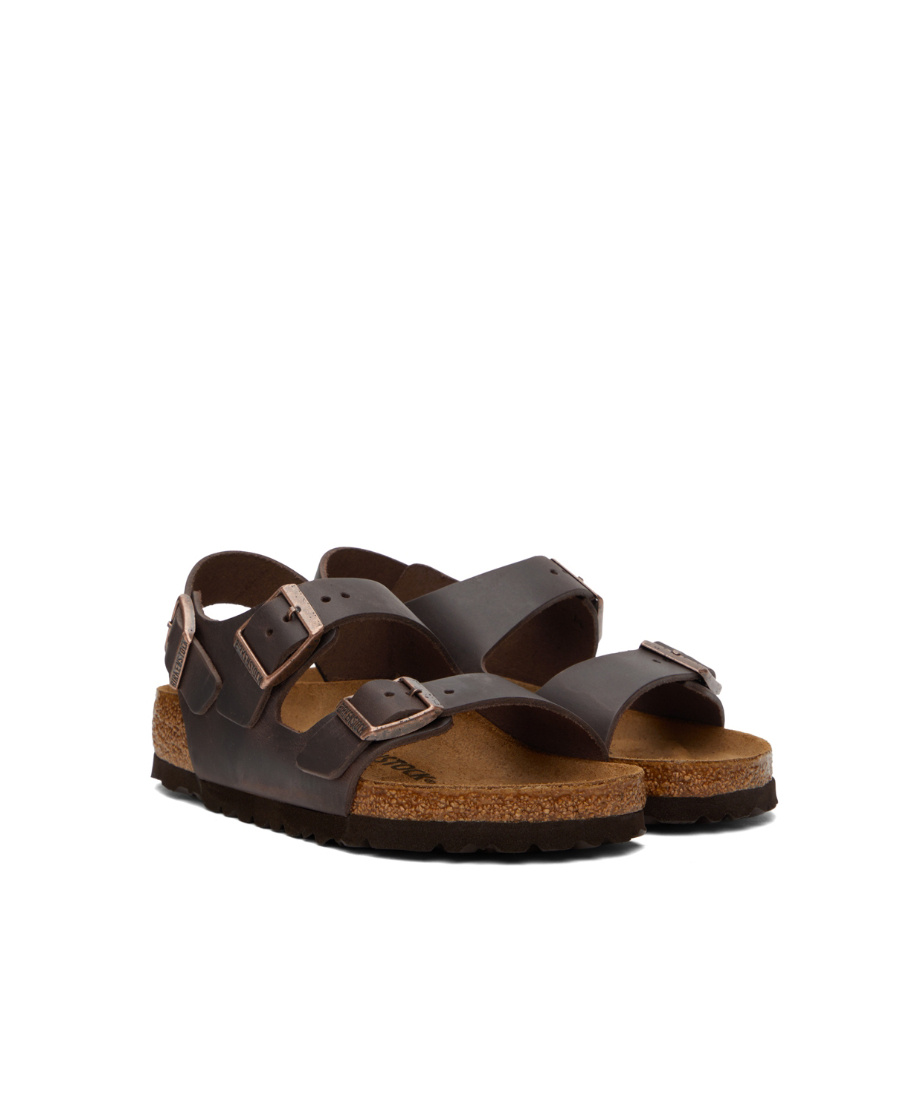 Birkenstock Milano Double-strap Slingback Sandals In Black