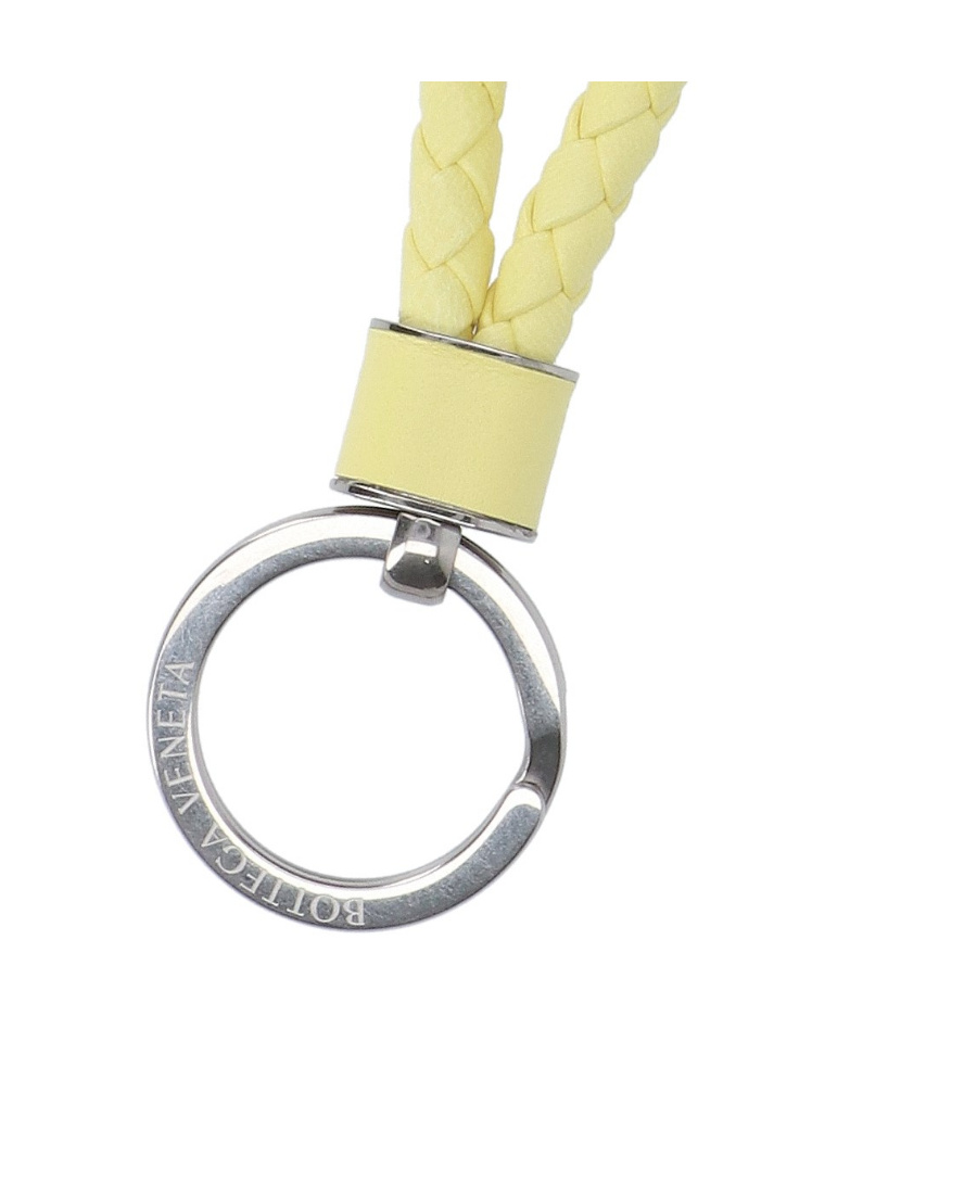 Bottega Veneta Weave A Key Chain In Yellow