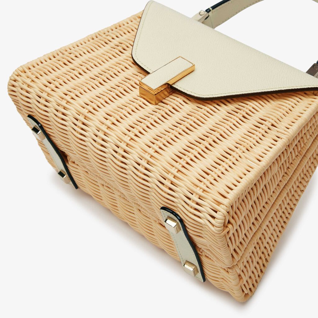 Valextra Iside Mini Shoulder Bag In Nude