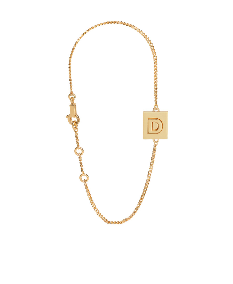 Celine Letter D Chain Bracelet In Yellow