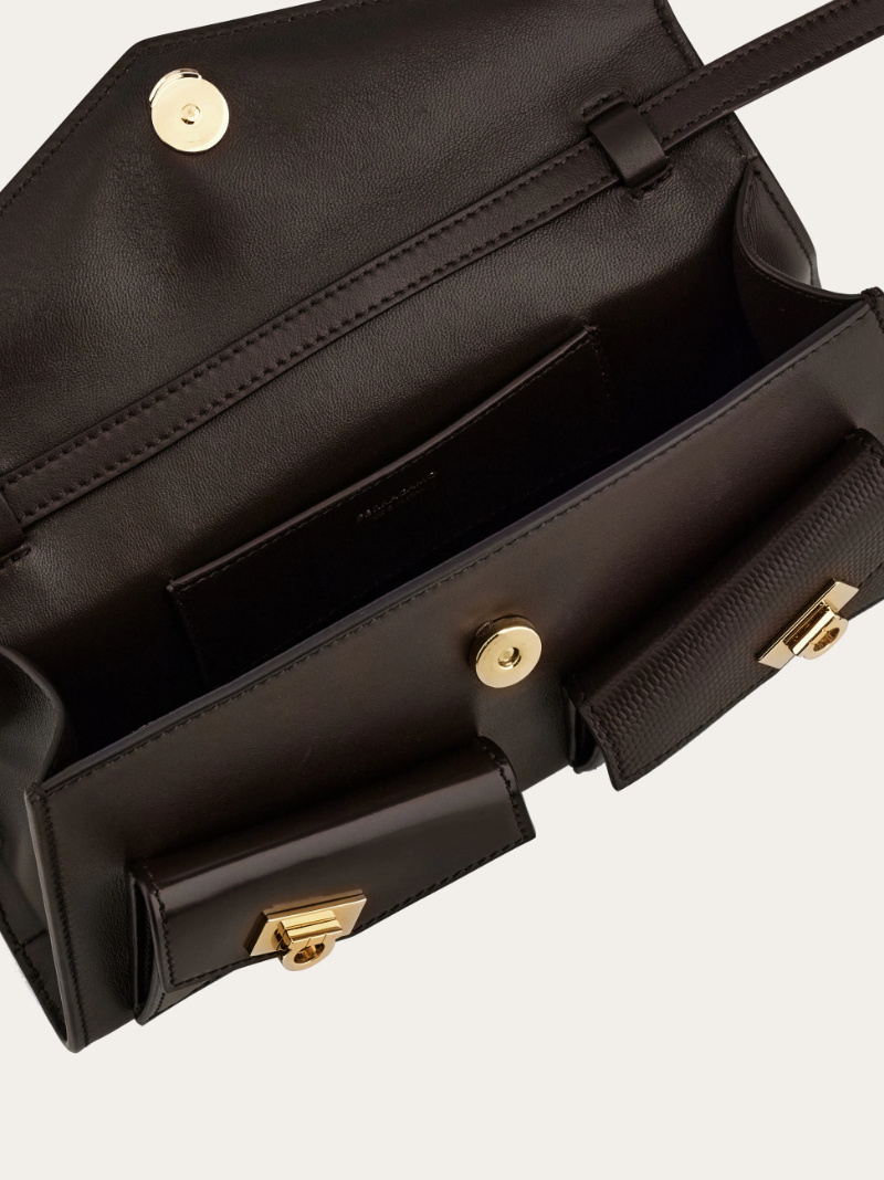 Ferragamo Multipocket Mini Bag In Black