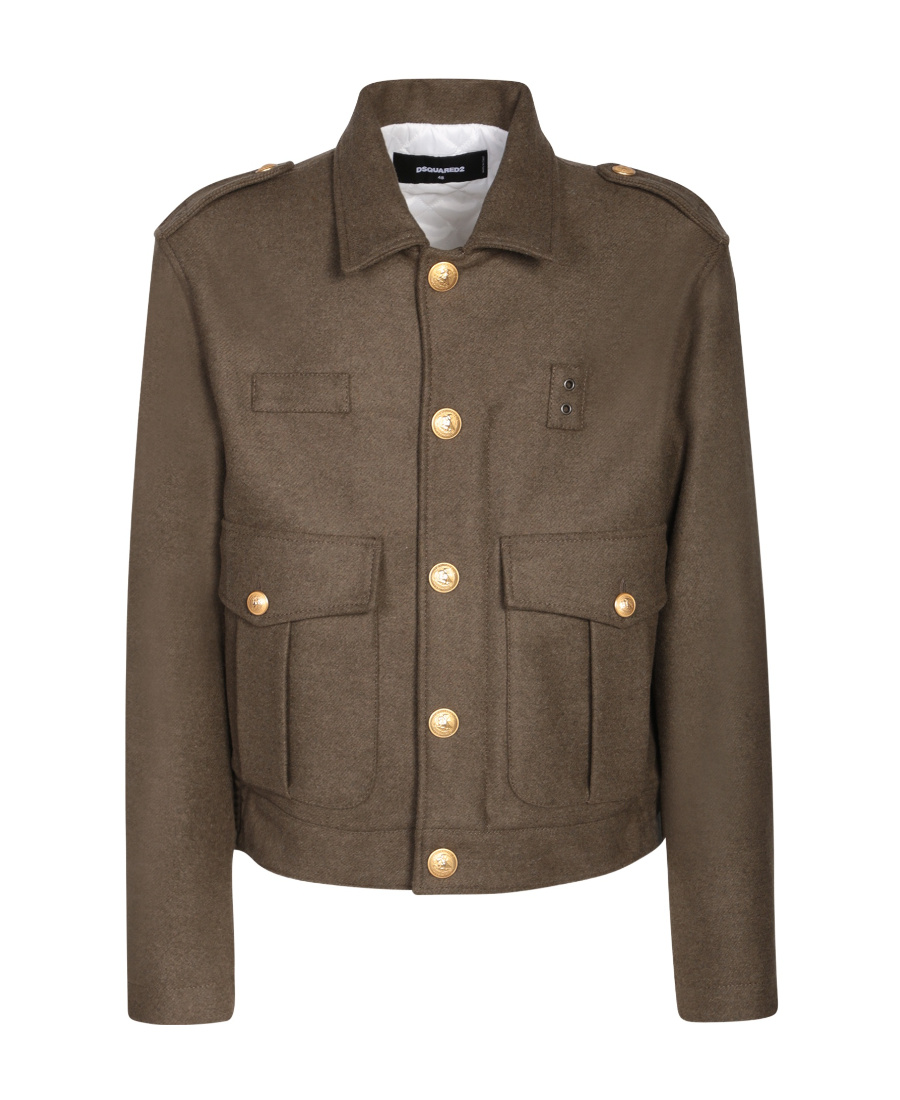 Dsquared2 Wool-blend Livery Jacket In Brown