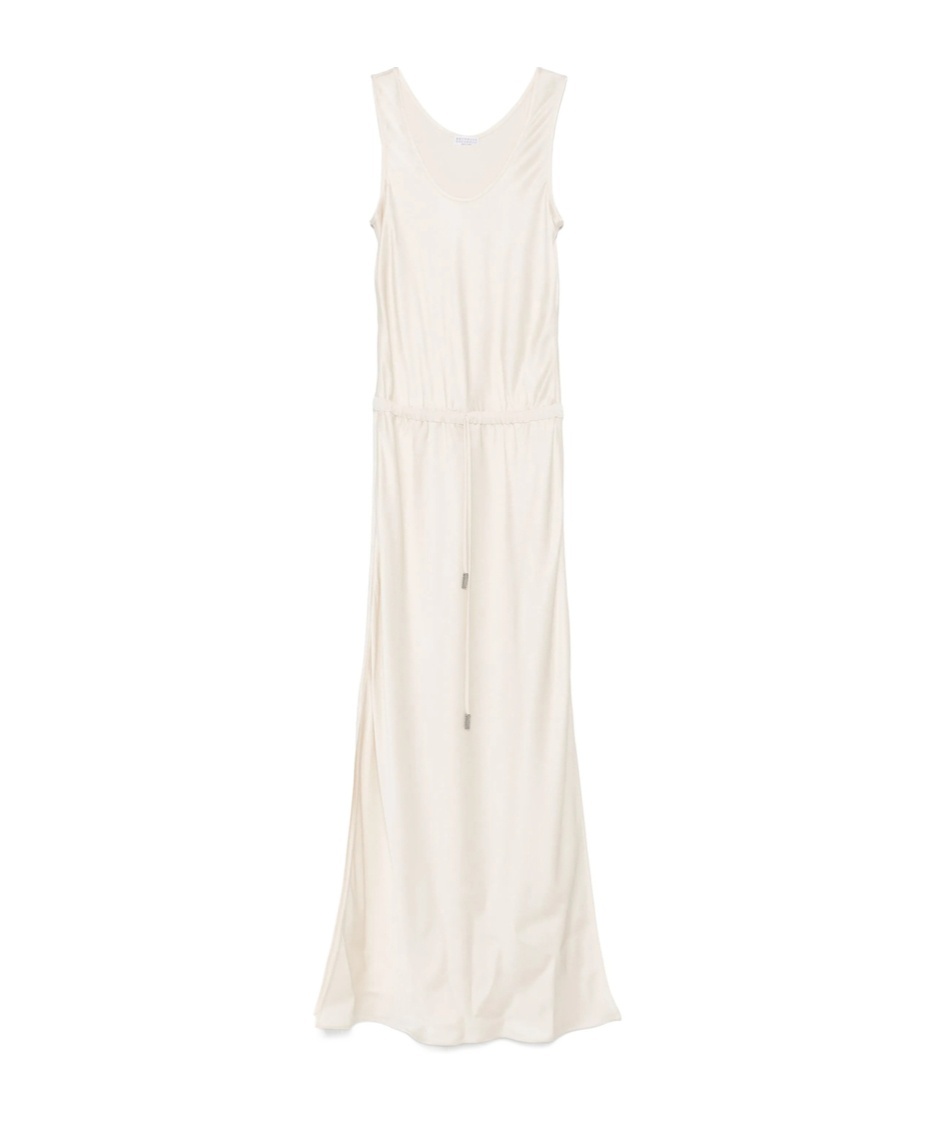 Brunello Cucinelli Sleeveless Dress In White