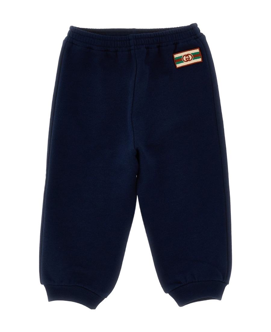 Gucci Logo-patch Cotton Track Pants In Black