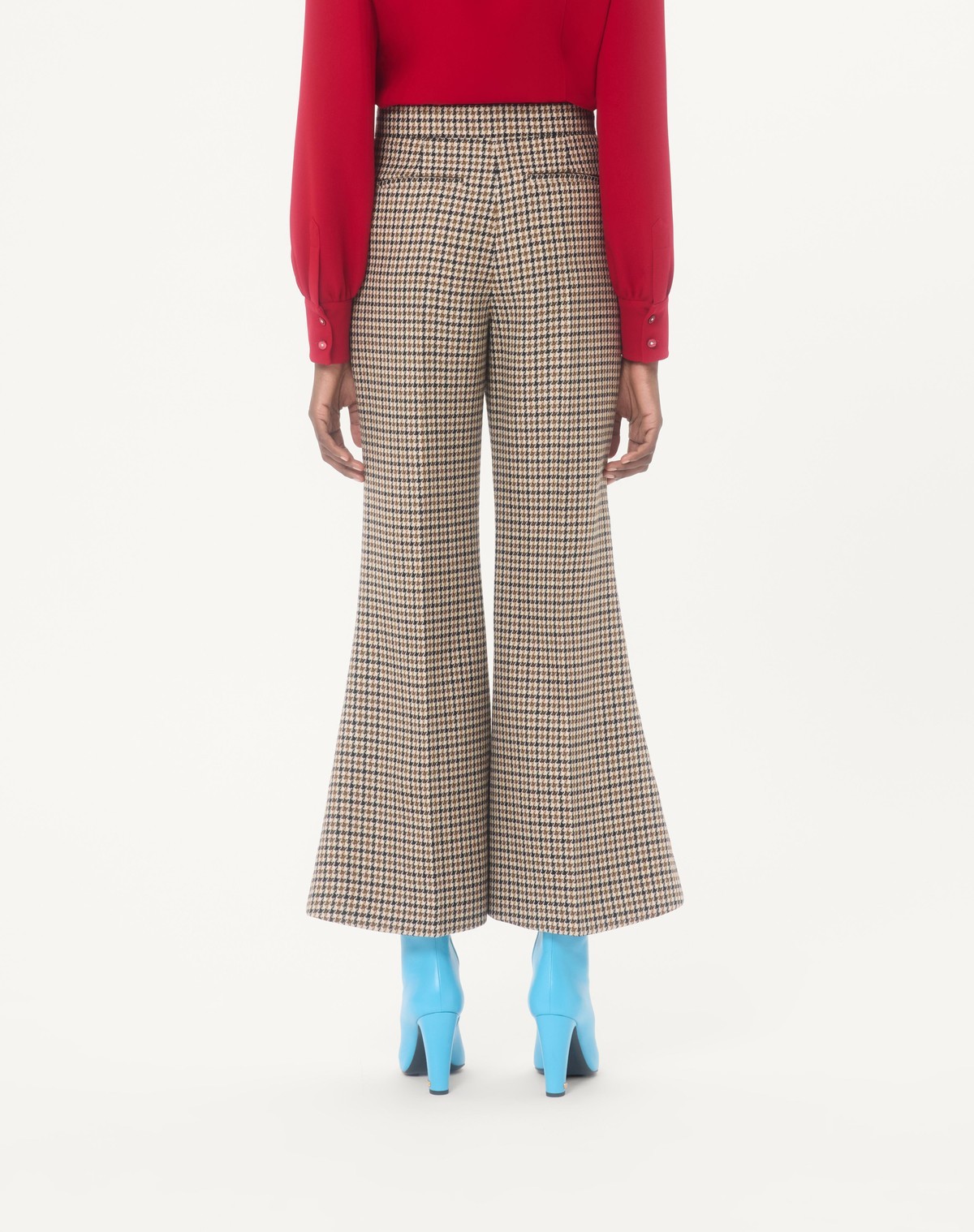 Valentino Houndstooth Casual Pants In Multi