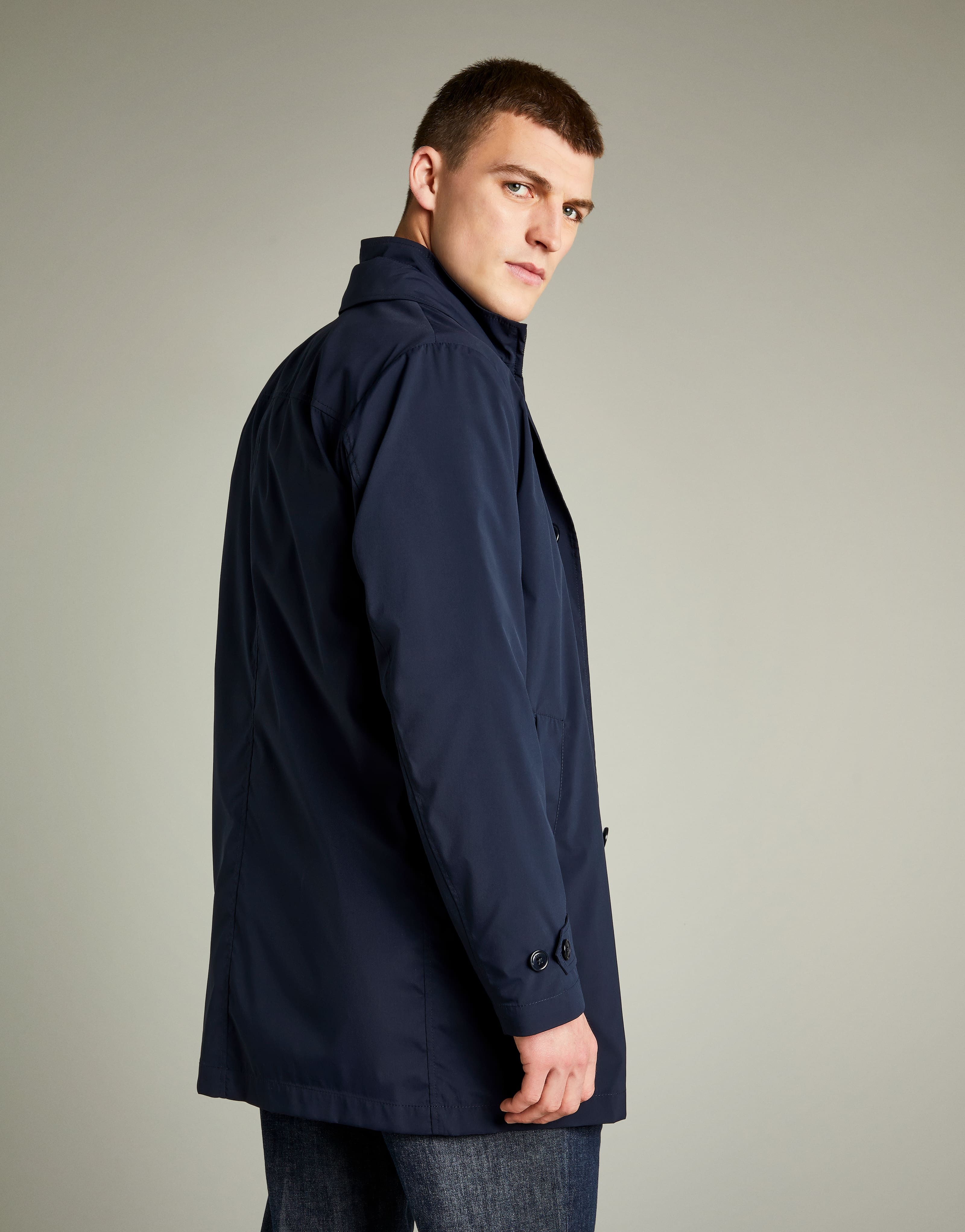 Fay Single-breasted Coat In Black